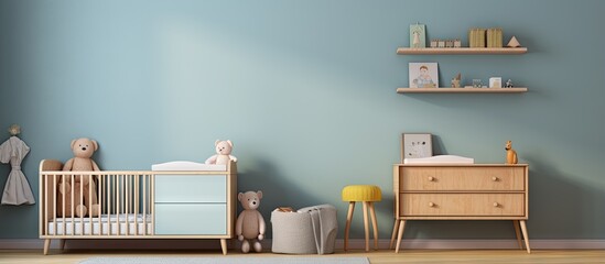 Children s changing table in the room