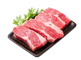 Fototapeta premium raw meat on a white background