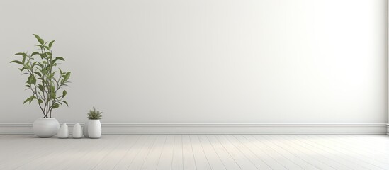 Scandinavian style illustration of a vacant white space