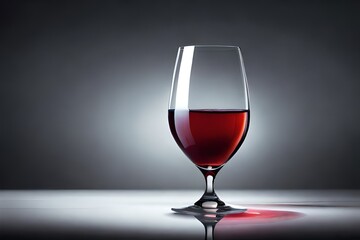 Wine glasses on a neutral background created by AI