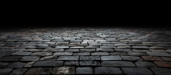 Monochrome with brick road and stone wall texture