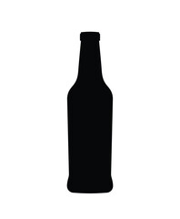 Medium glass water bottle silhouette, glassware Juice water limonade bottle icon