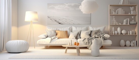 Living room interior in