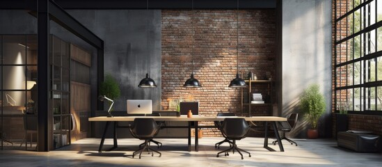 loft style office interior