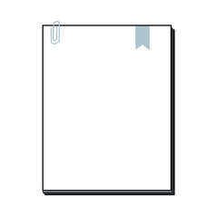 Blank clipboard with blank paper. Note paper,  notebook isolated on white background. Fully editable vector. Reminder paper. Graphic element for your design.