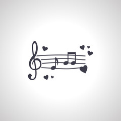 musical notes icon. musical note icon.