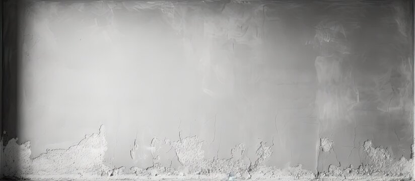 Gypsum plasterboard wall prepared for finishing work in black and white texture