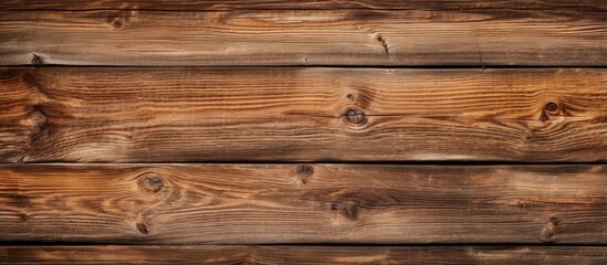 Fototapeta na wymiar Retro pine red logs closeup on old wood planks