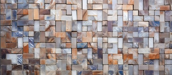 Background with textured mosaic tiles
