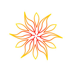 Geometric leaf icon over transparent background