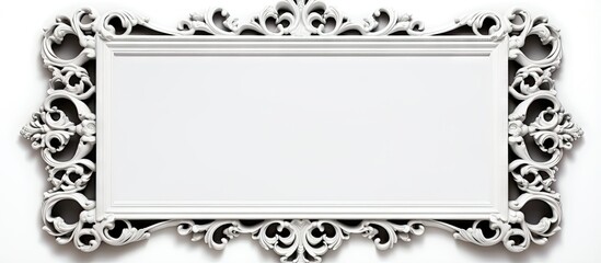 White background illustration with frame isolated