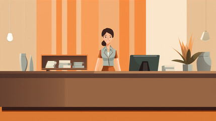 Office Receptionist: A friendly receptionist at the front desk, welcoming visitors and providing assistance