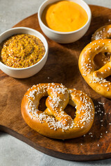 Warm Healthy Soft Bavarian Pretzels