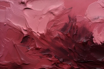 Close-up of a painting with red ink, ultra-fine detailed painting, action painting, canvas artwork, rich color palette, Redshift.