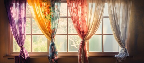 Window decor using curtains and interior textiles