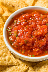 Healthy Homemade Organic Tortilla Chips and Salsa