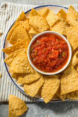 Healthy Homemade Organic Tortilla Chips and Salsa