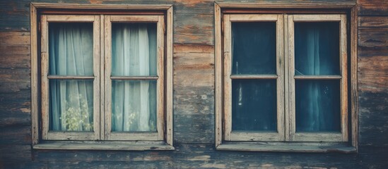 Aged wooden windows