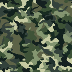 military camouflage seamless pattern illustration © Alifa Yeasmin