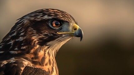 Hawk head shot closeup