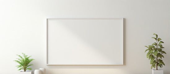 a banner frame in a minimalist interior