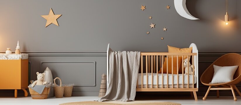 Cozy crib in baby s room