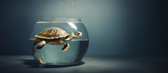 Aquarium turtle broke free