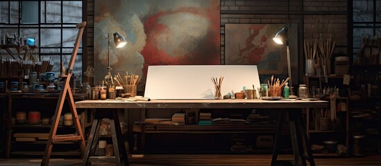 Home studio with a drafting table