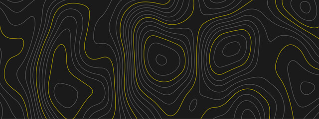 Abstract wavy topographic map. Abstract wavy and curved lines background. Abstract geometric topographic contour map background.