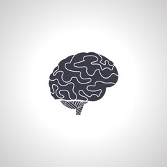 brain isolated icon. brain icon
