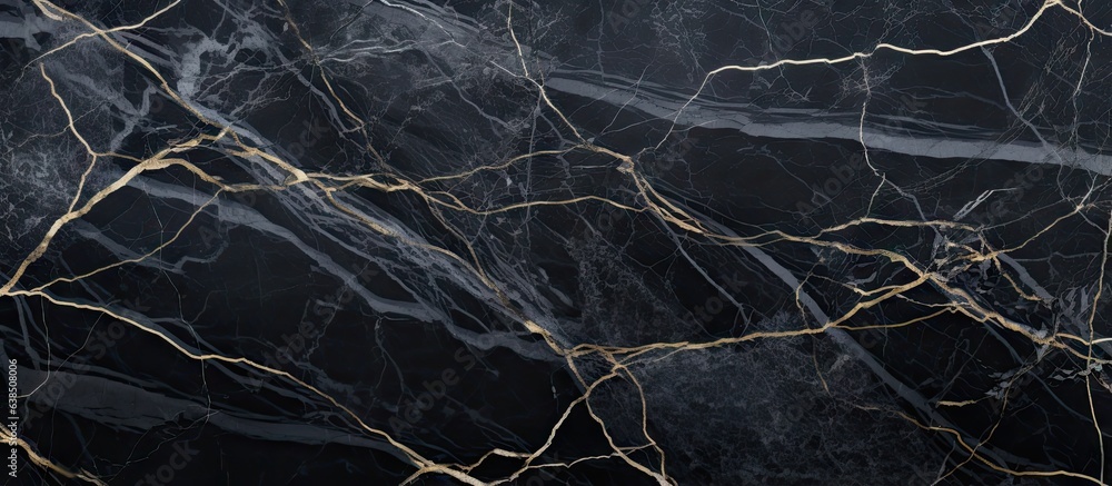 Poster high resolution abstract natural stone pattern on a black marble background texture
