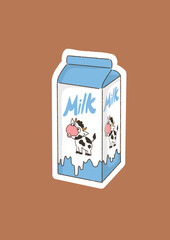 Cow Milk Illustration