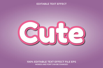 Editable text effect word and text can be changed