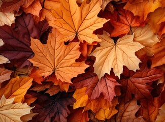 Naklejka na ściany i meble Autumn falling leaves background