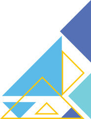 Yellow Blue Geometric Triangle Modern