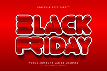 Black Friday Text Effect Premium Red