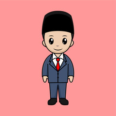 Vector illustration of an official