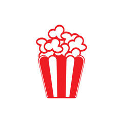Popcorn icon vector isolated,logo design illustration