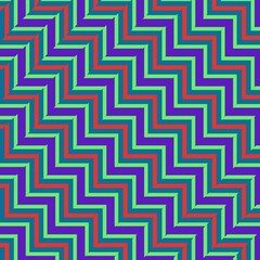 Seamless zigzag pattern in retro colors. Vector illustration.