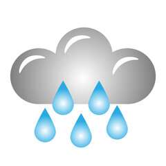 raining weather illustration cloud and drops rain 