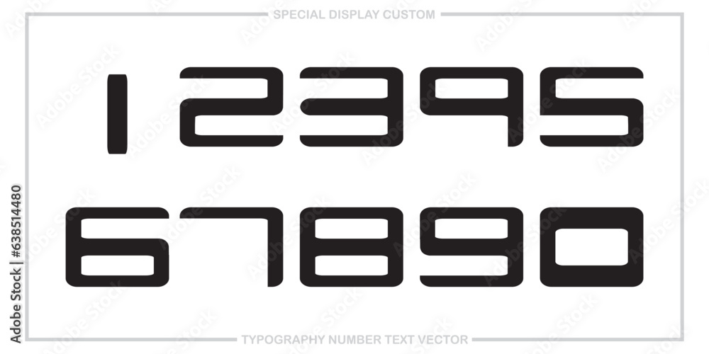 Poster assorted digital custom vector numbers. minimum. color gradation. dark. banner network. 3d effect. d