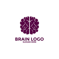 Brain Logo design vector template. Think idea concept. Brain storm logo icon