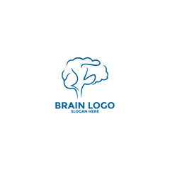 Brain Logo design vector template. Think idea concept. Brain storm logo icon