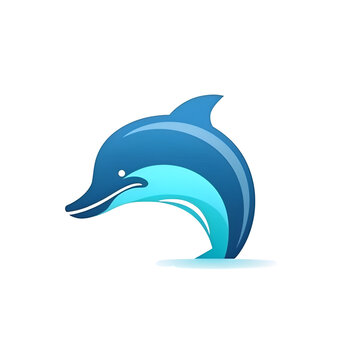Dolphin logo design template. Creative dolphin icon. Vector illustration.