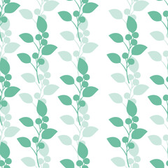 Abstract floral flat seamless pattern