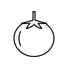 Tomato line icon, outline vector sign on white background