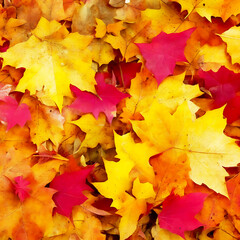 Autumn leaves background ai genereted