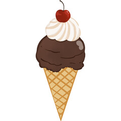 ice cream with chocolate