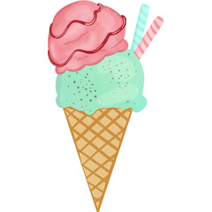 Mint chocolate ice cream 