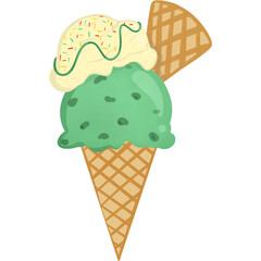 Matcha green tea ice cream 